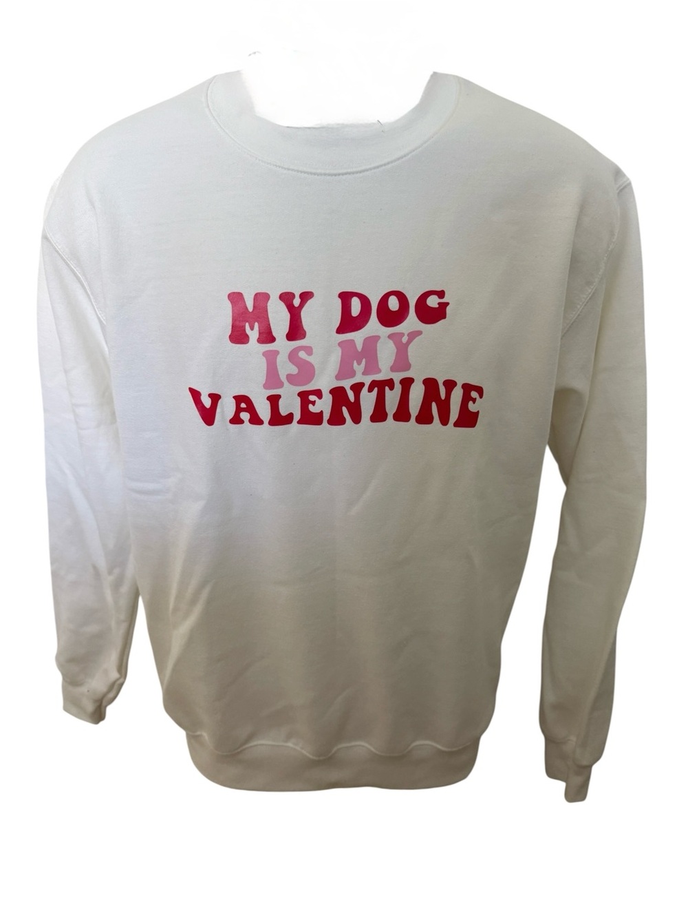 NWT Pup & Co “My Dog Is My Valentine” White Sweatshirt Women S Small